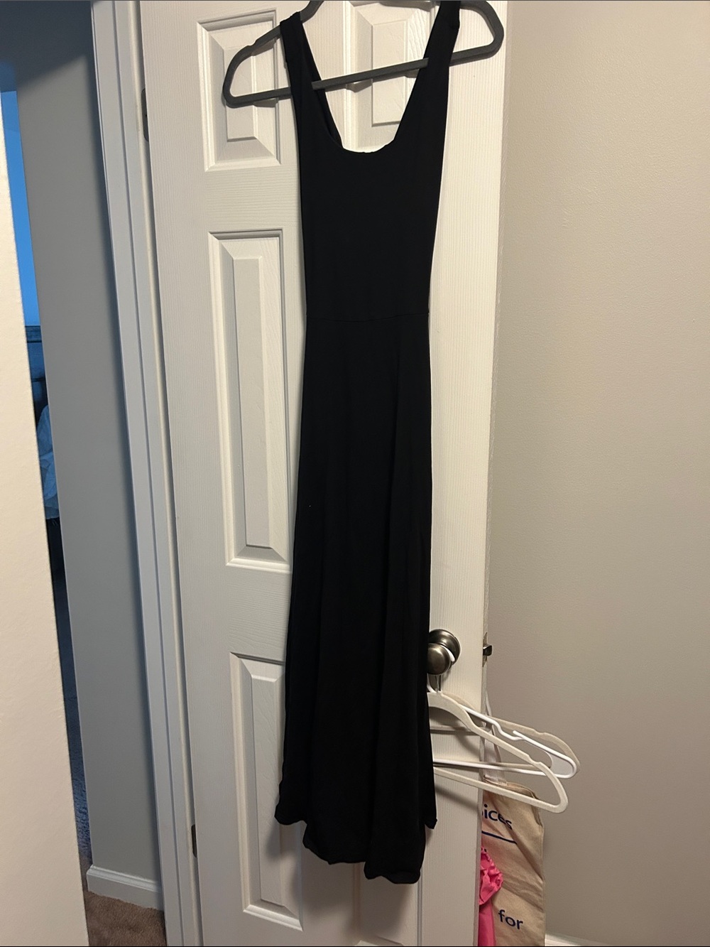 Pact Black Midi Dress with Wide Straps